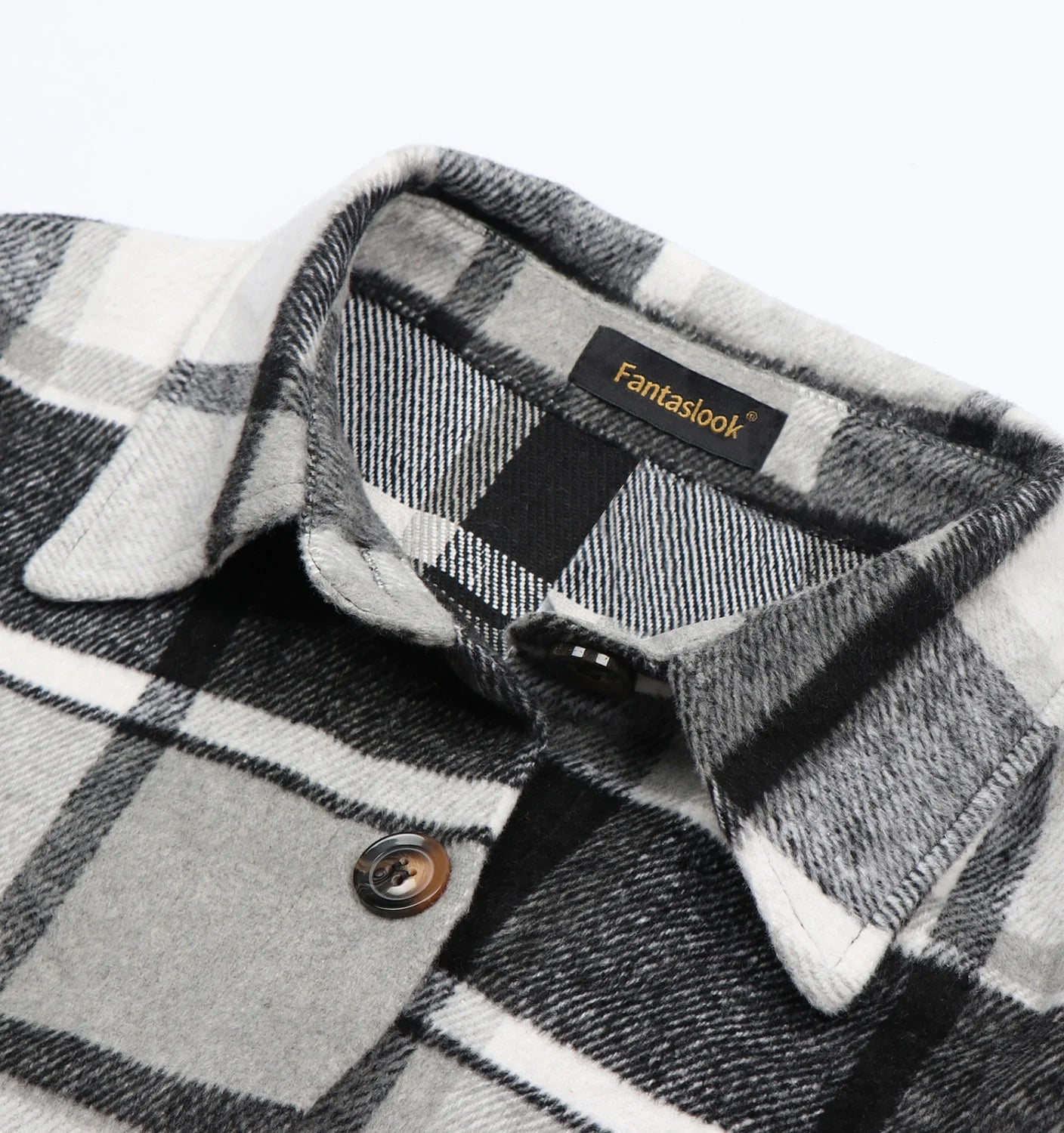 Flannel Shirts for Women Button up Plaid Shirt Long Pocketed Shacket Jacket Coat