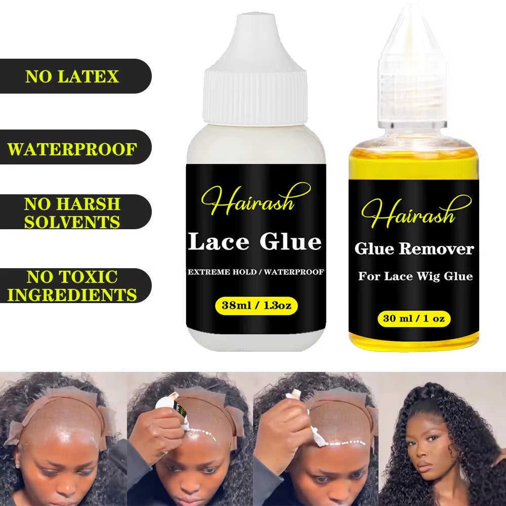 Wig Glue for Lace Front Wigs Waterproof Hair Extension Adhesive and Glue Remover