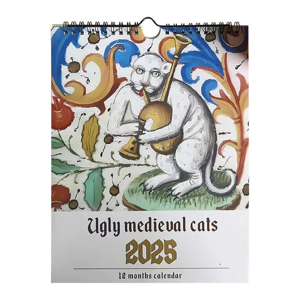 2025 New Pissed-Off Cat English Calendar Wall Calendar Cute Desk Accessories Office Supplies Every Day Can Be Celebrated