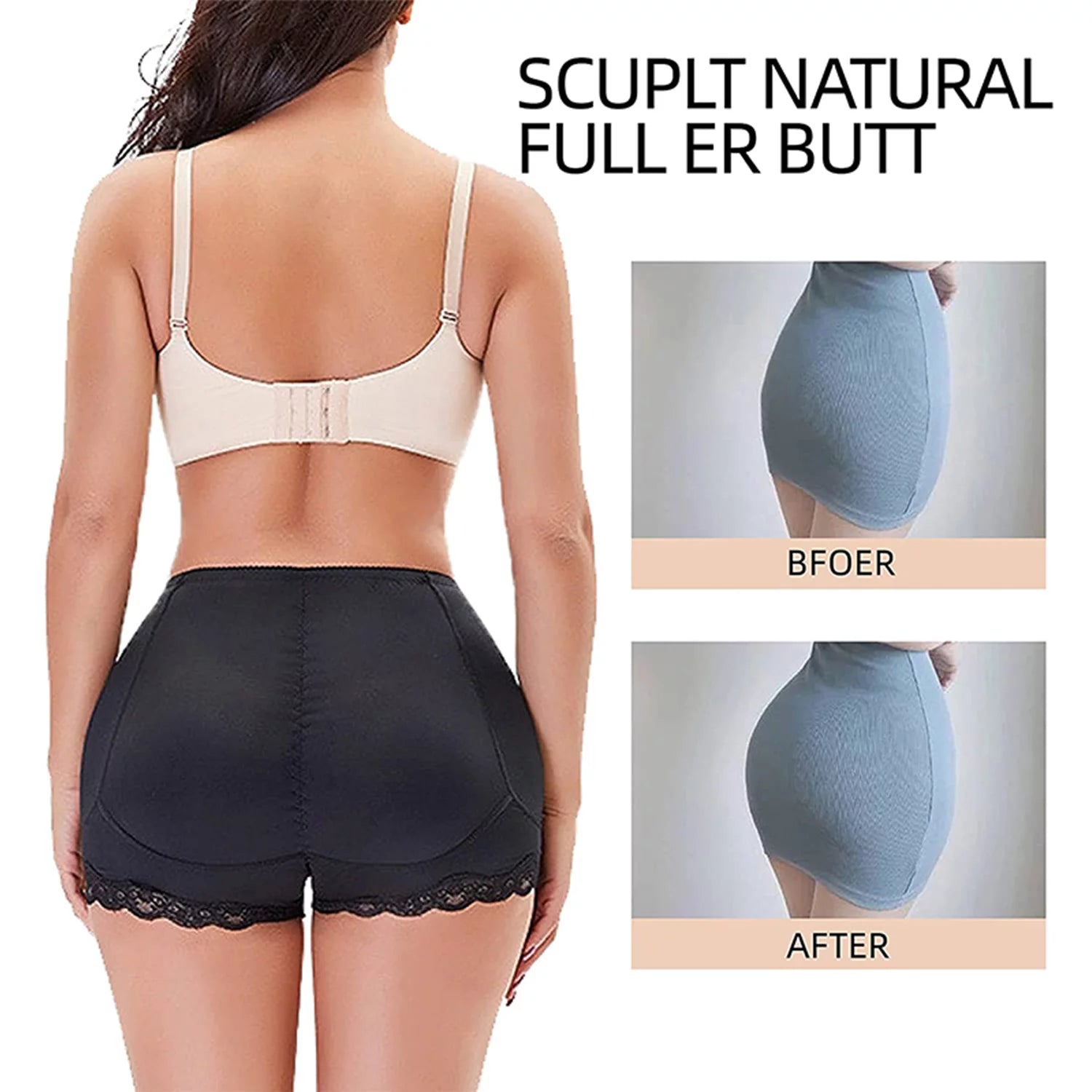 Butt Lifter Panites Padded Underwear for Women Butt Pads Shaper Hip Enhancer Shapewear Booty Lifting Panty