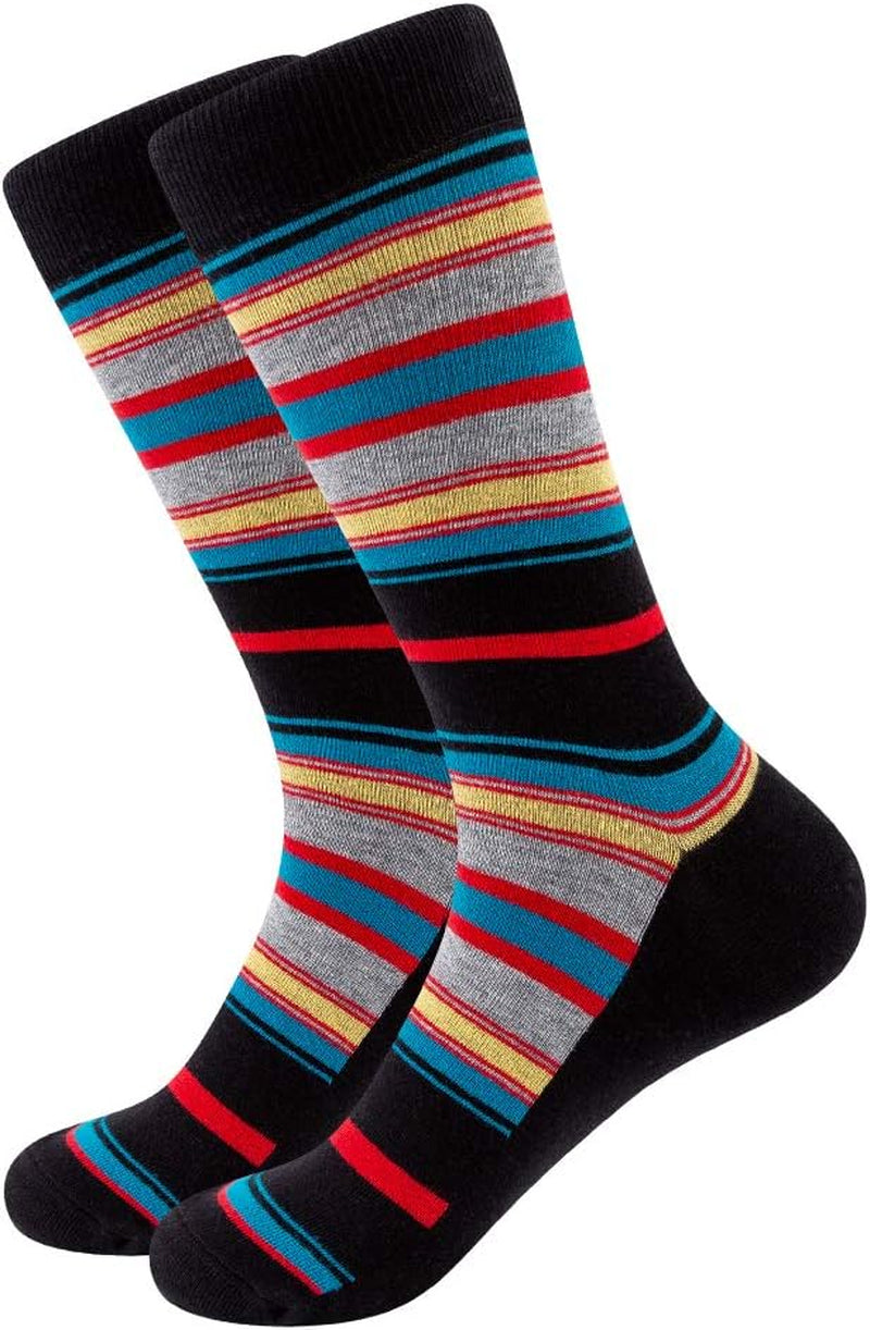 Mens Dress Socks Fun Funny Colorful Crazy Crew Dress Socks for Men 9-12