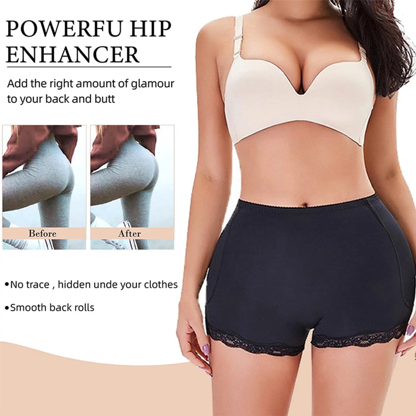 Butt Lifter Panites Padded Underwear for Women Butt Pads Shaper Hip Enhancer Shapewear Booty Lifting Panty