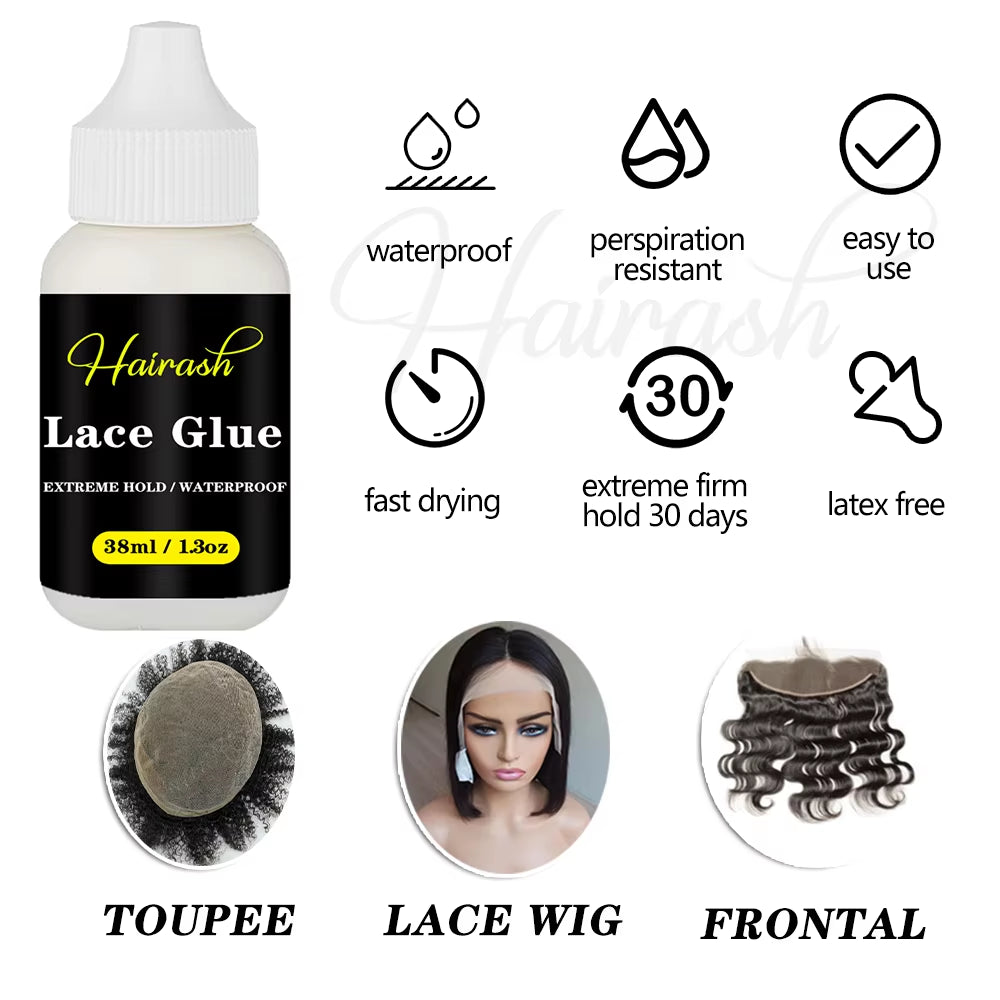 Wig Glue for Lace Front Wigs Waterproof Hair Extension Adhesive and Glue Remover