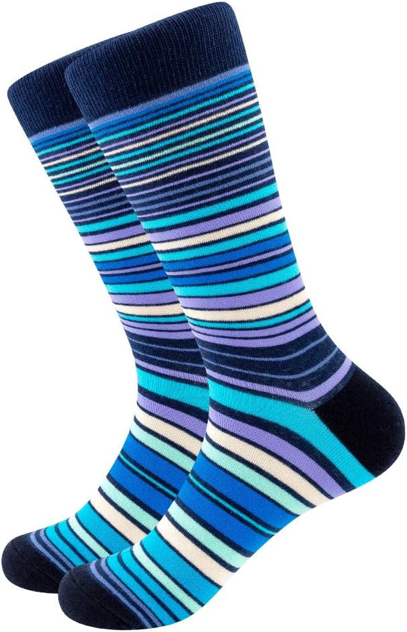 Mens Dress Socks Fun Funny Colorful Crazy Crew Dress Socks for Men 9-12