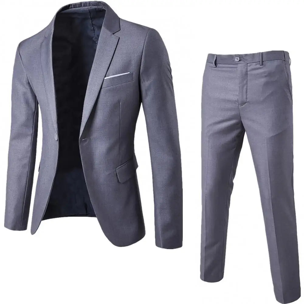 2023 Men Blazers 2 Pieces Sets Business Suits Coats Pants Set Wedding Formal Elegant Jackets Party Wedding Formal Casual Suit