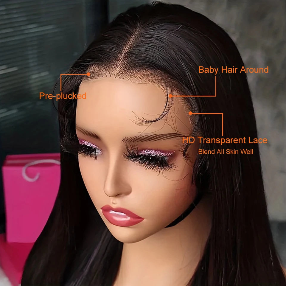 180D 13X4 Straight Lace Front Wigs Straight Human Hair Wigs for Women Human Lace Wigs Brazilian Lace Wigs Straight Frontal Wigs