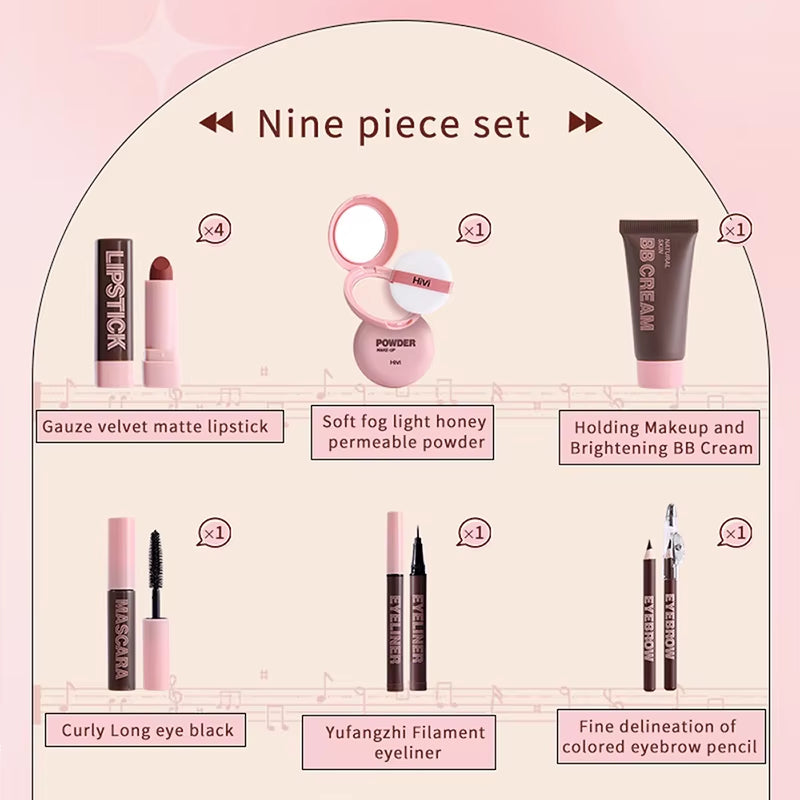 Makeup Gift Box Set Powder Glue Record Limited Lipstick Eyeliner,All-In-One Makeup Kit for Valentine'S Day Makeup Cosmetic